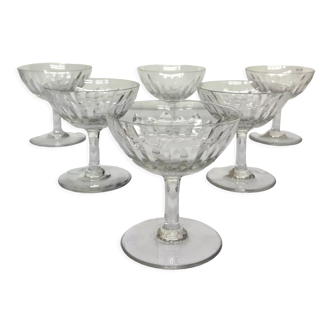 6 baccarat crystal champagne glass casino model