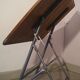 Industrial architect's drawing table wood and iron 50s vintage
