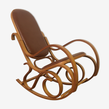 Rocking chair vintage en plywood