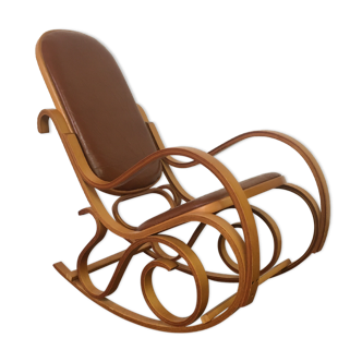 Rocking vintage chair in plywood