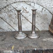 Paire de bougeoirs en cuivre XIXe