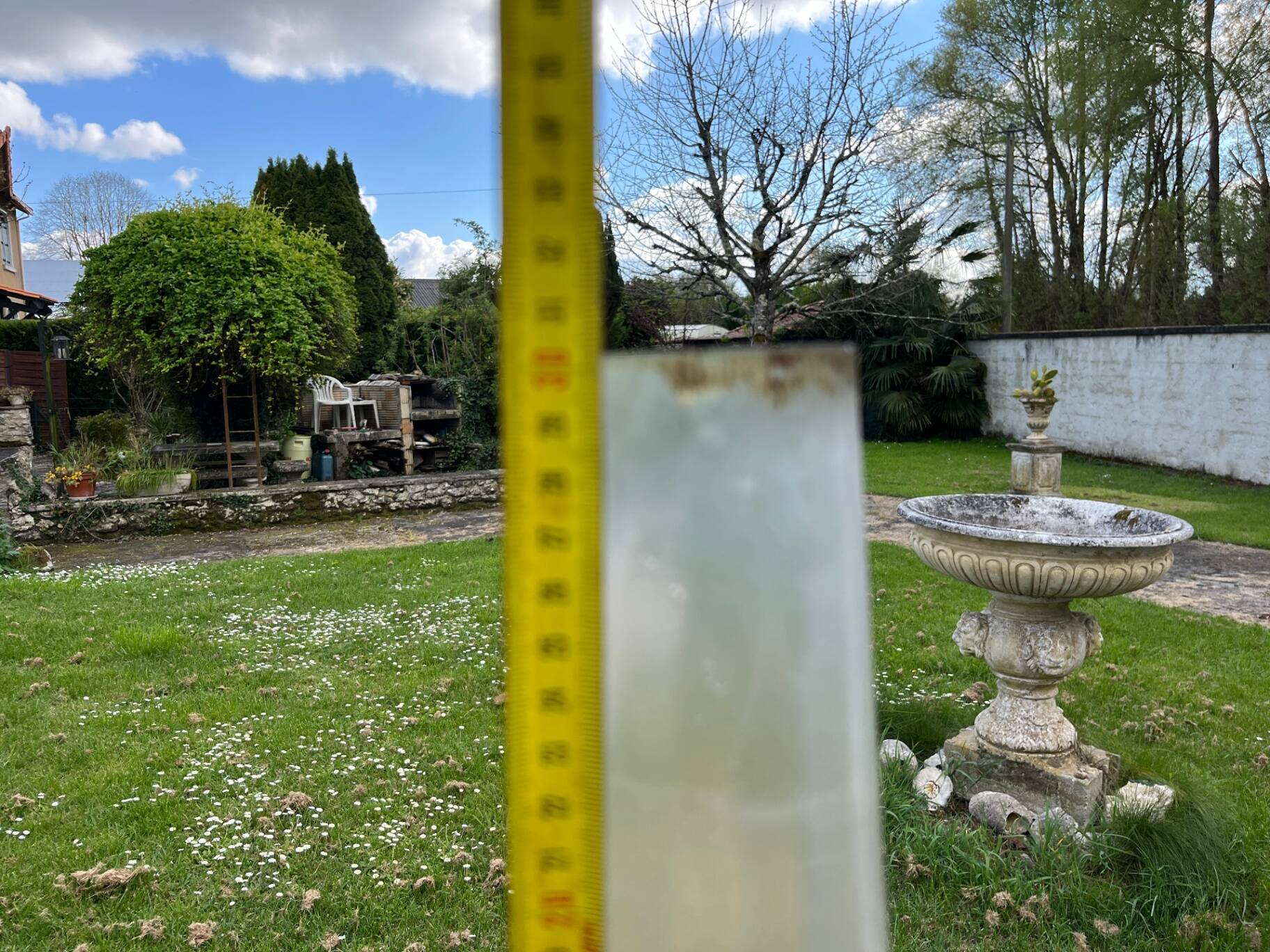 Cylindrical Art Nouveau vase with enamelled decoration of violets.