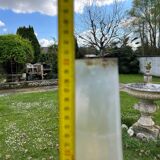 Cylindrical Art Nouveau vase with enamelled decoration of violets.