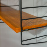 Teak Modular Wall Shelf by Nils Strinning for String, 1960s