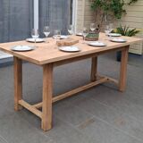 Solid oak farmhouse table