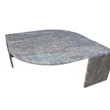 Teardrop marble coffee table