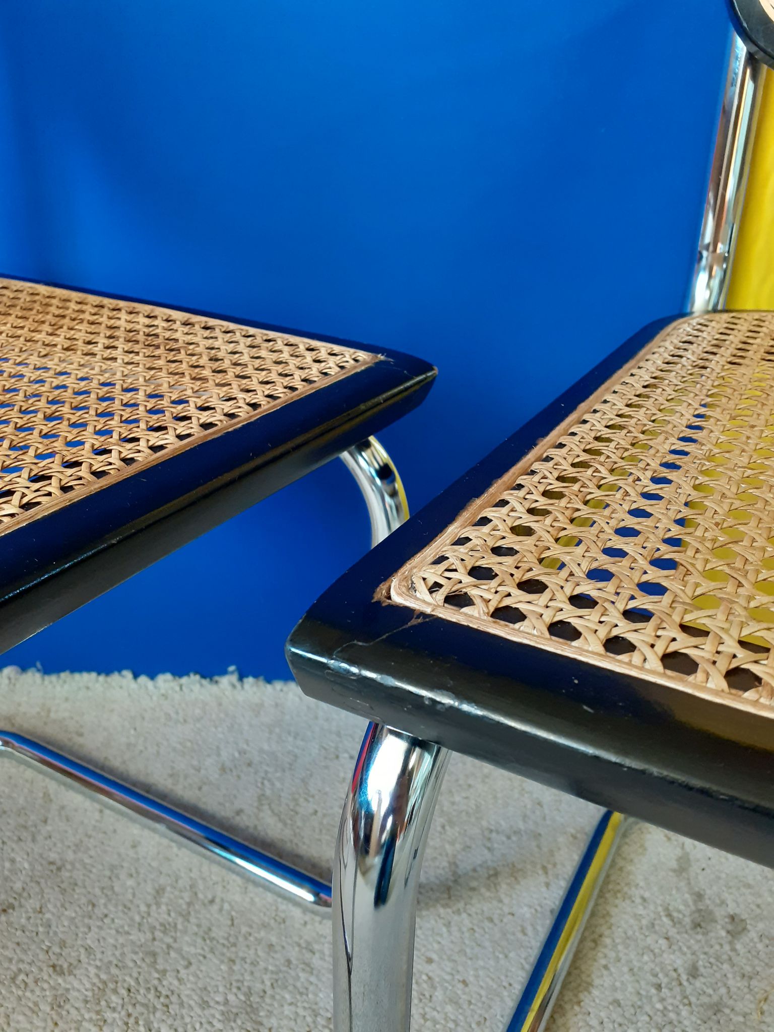 Series of 4 chairs B32, Marcel Breuer design