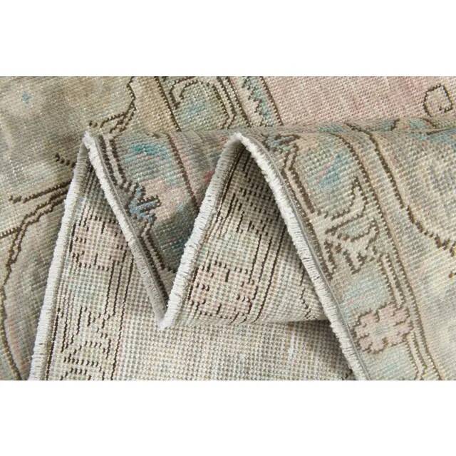 1970s Vintage Persian Handmade Wool Pink Area Rug 294x376