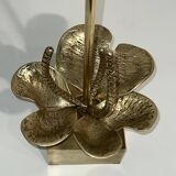 Lampe nénuphar Lilly en bronze et laiton attribuée à la Maison Charles. Vers 1970