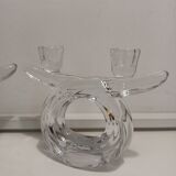 Pair of crystal candle holders from Vannes Le Chatel