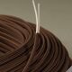 Golden lamp "Regina", 2 m fabric cable, cotton shade