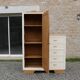 Asymmetrical solid oak wardrobe – Renovated Art Deco style