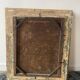 Louis XV table oil on canvas frame with gold leaf.