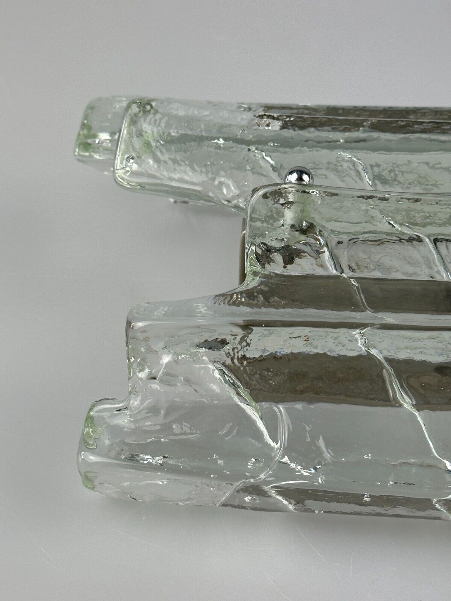Wall lamp Wall Sconce Fischer Leuchten Germany Ice Glas Design