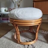 Pair of vintage rattan stools