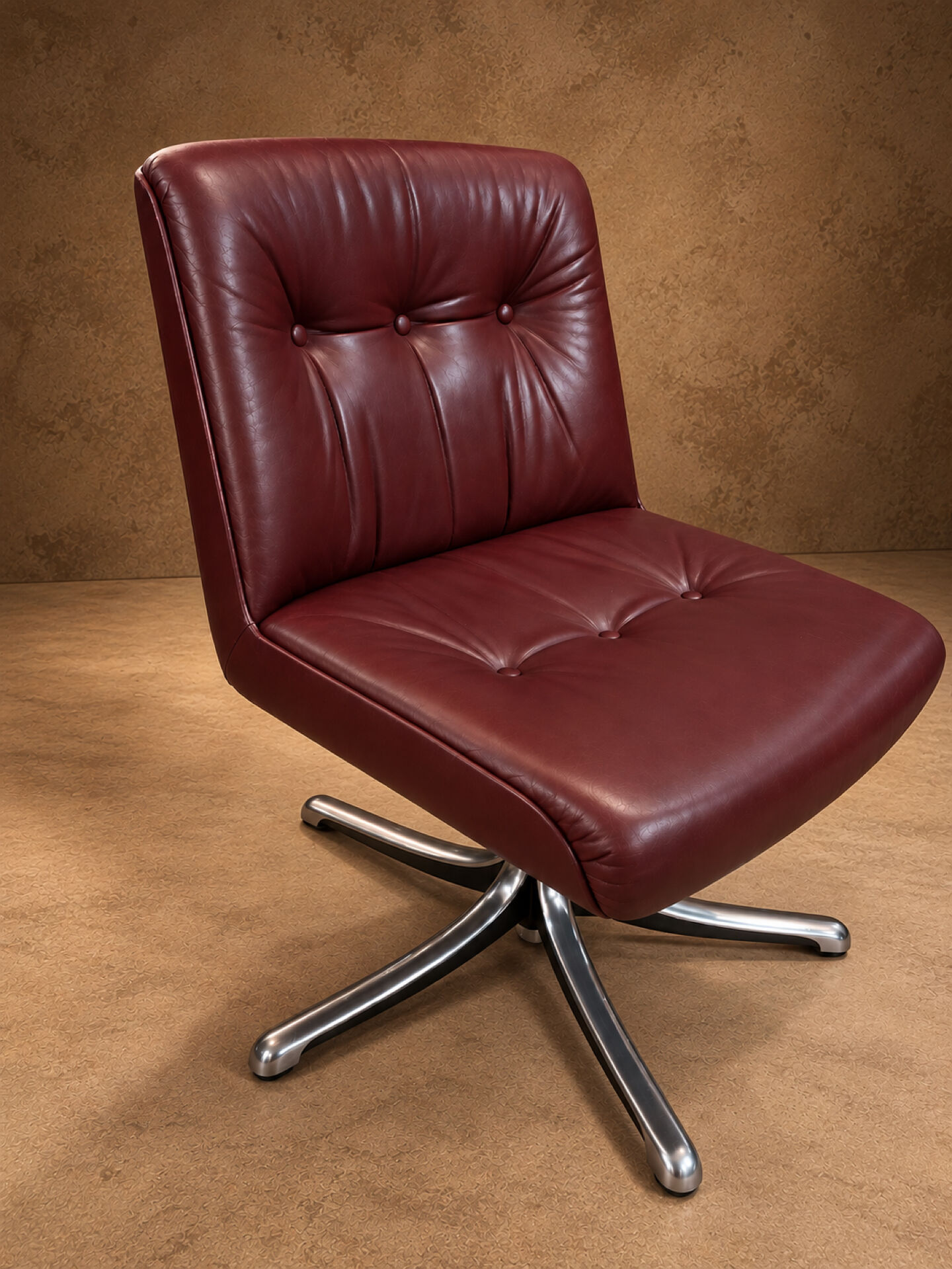 Leather armchair P128 Osvaldo Bordani