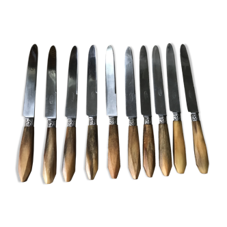 Set of 10 Art Deco knives