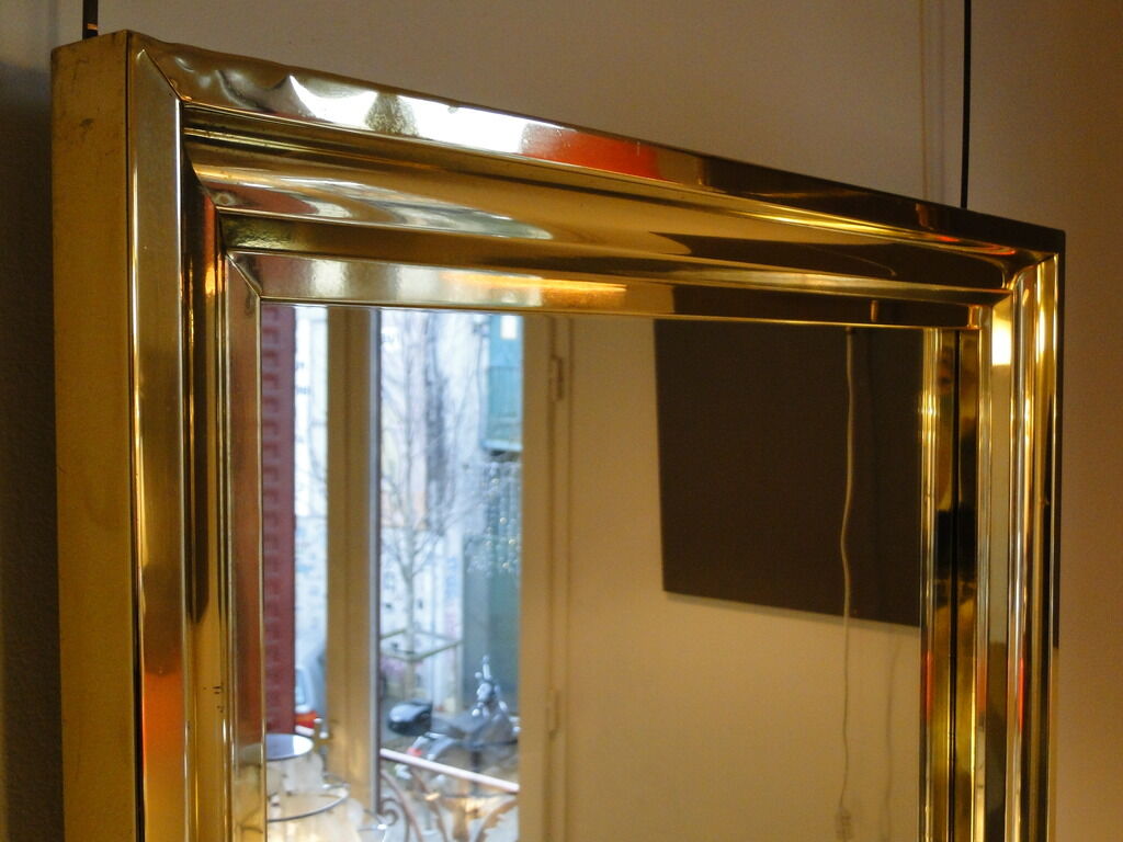 Brass mirror from the 1970's - 72cm x 86cm