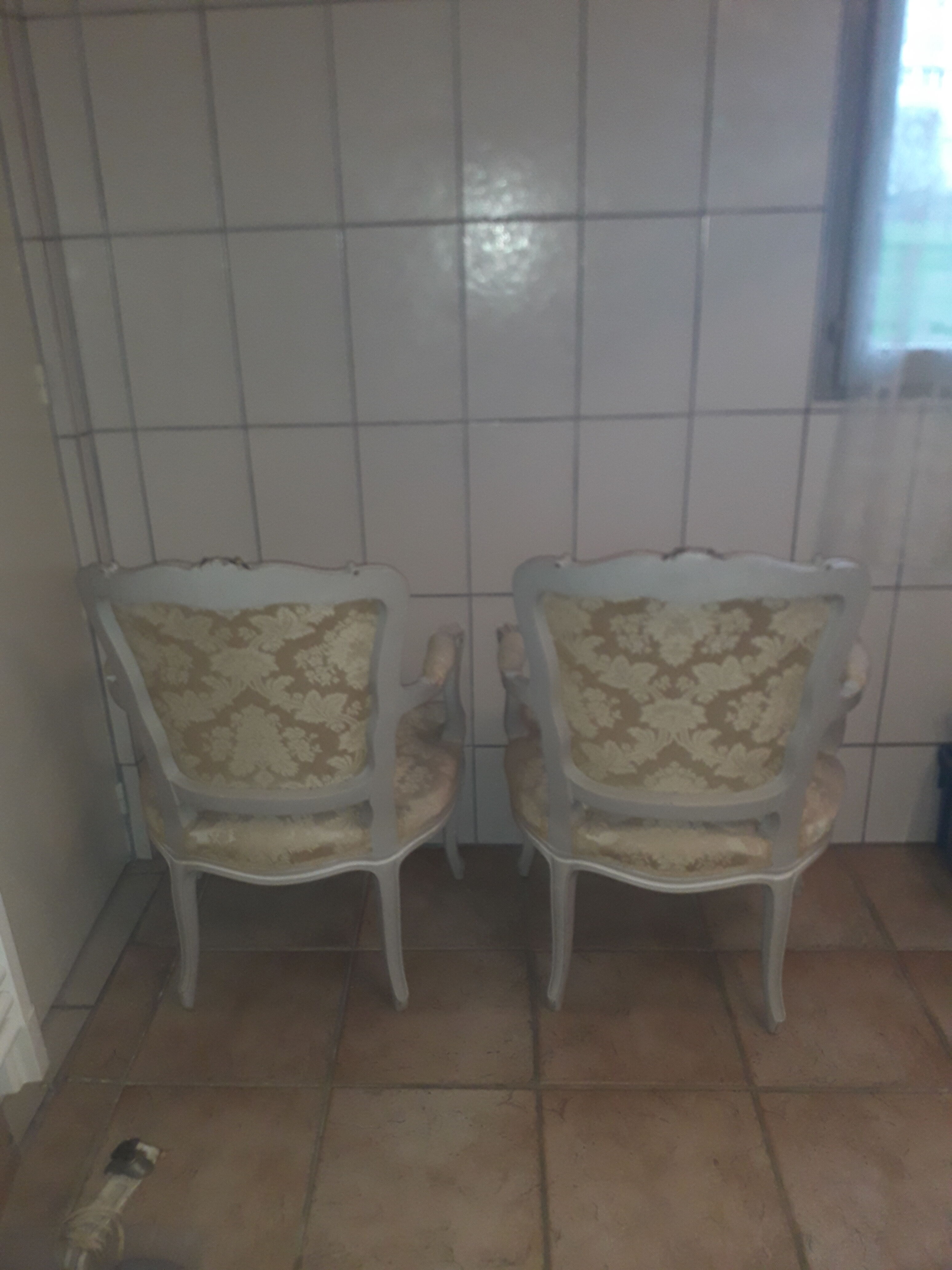 Pair of louis XV style armchairs