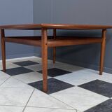 Teak square coffee table by Grete Jalk for Glostrup Denmark