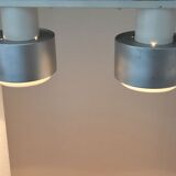 Ceiling lamp indus 2 large spots with a lampshade reflector aluminum