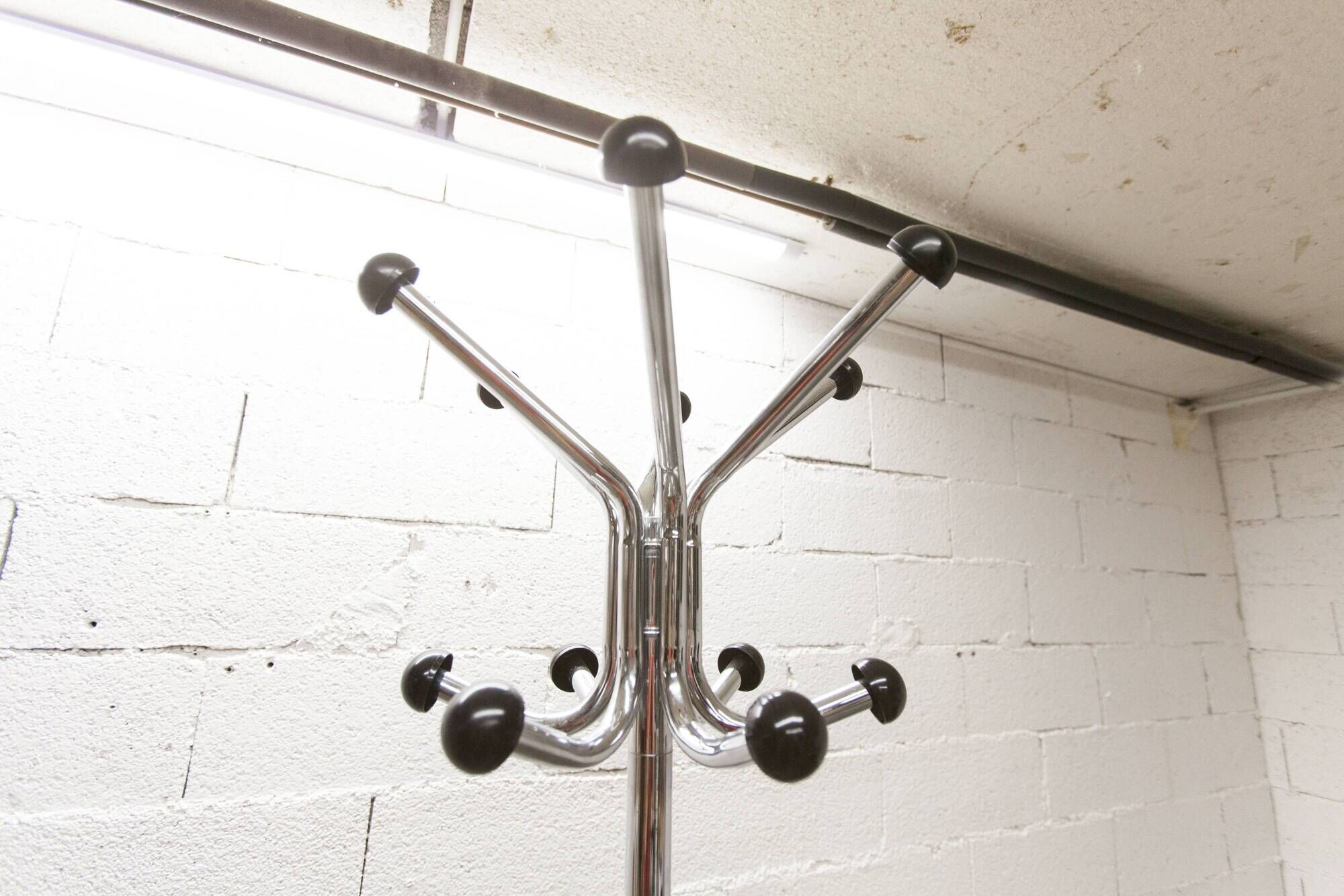 Industrial parrot coat rack 1970 12 hooks 193cm