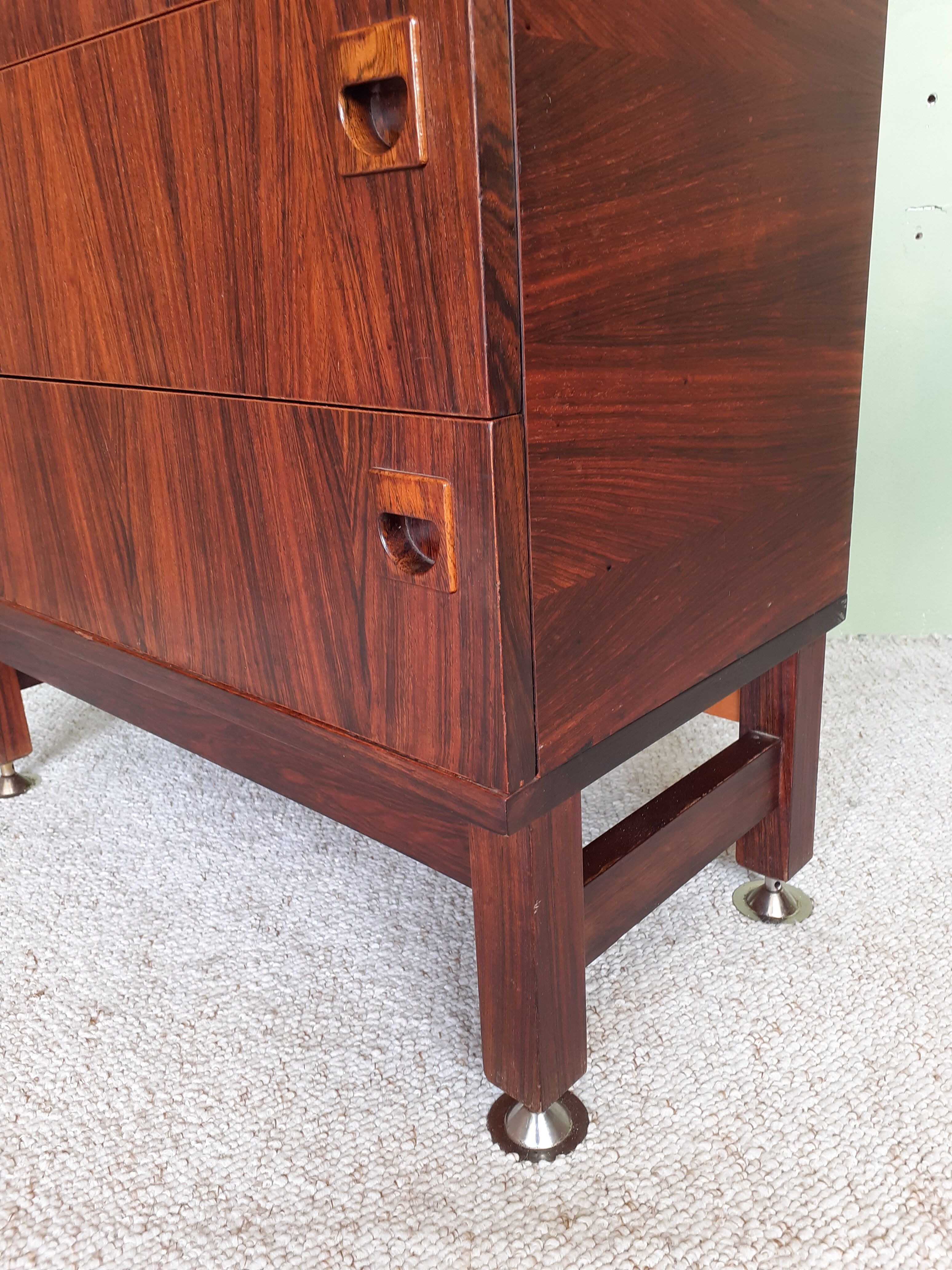 Storage cabinet in rosewood of rio by Andre Monpoix