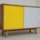 Yellow and grey U-452 sideboard by Jiri Jiroutek for Interier Praha 1960