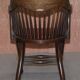 Chaise de capitaine anglaise antique édouardienne en chêne Ralph Johnson