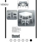 Series of 4 chairs Thonet 1960
