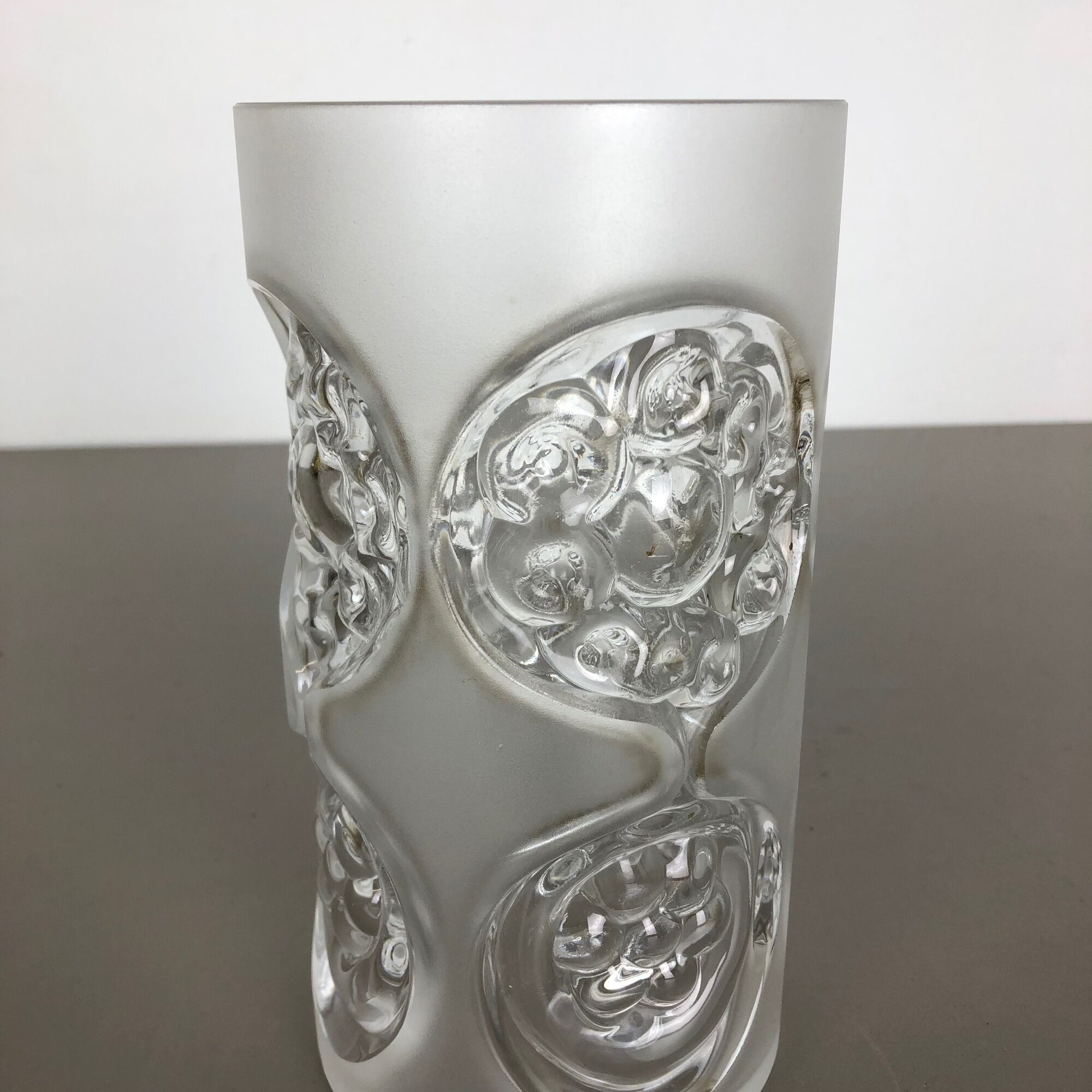 Hand blown "Brutalist" class vase by Peill and Putzler, Germany