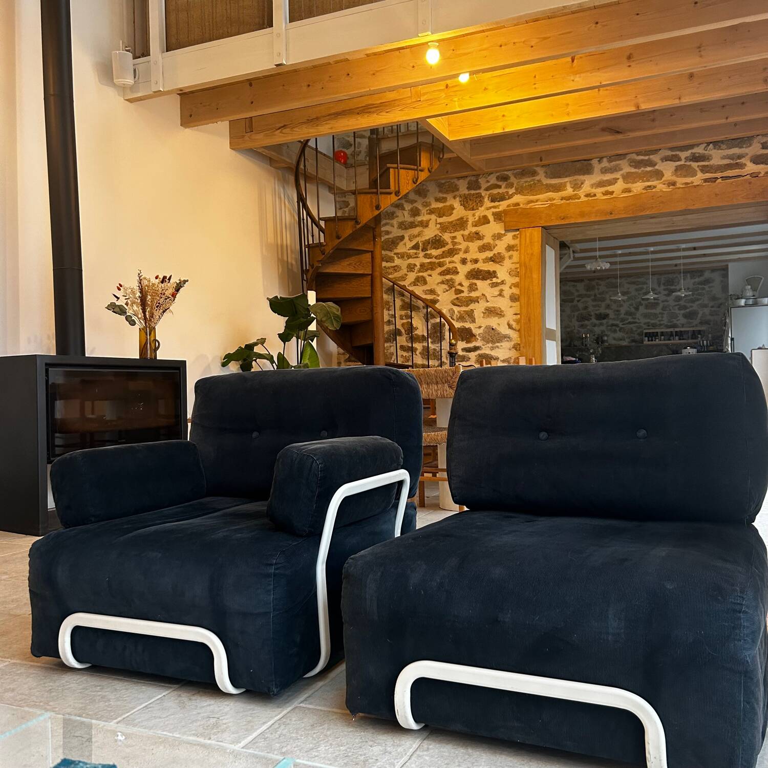 Vintage IKEA modular fireside chairs