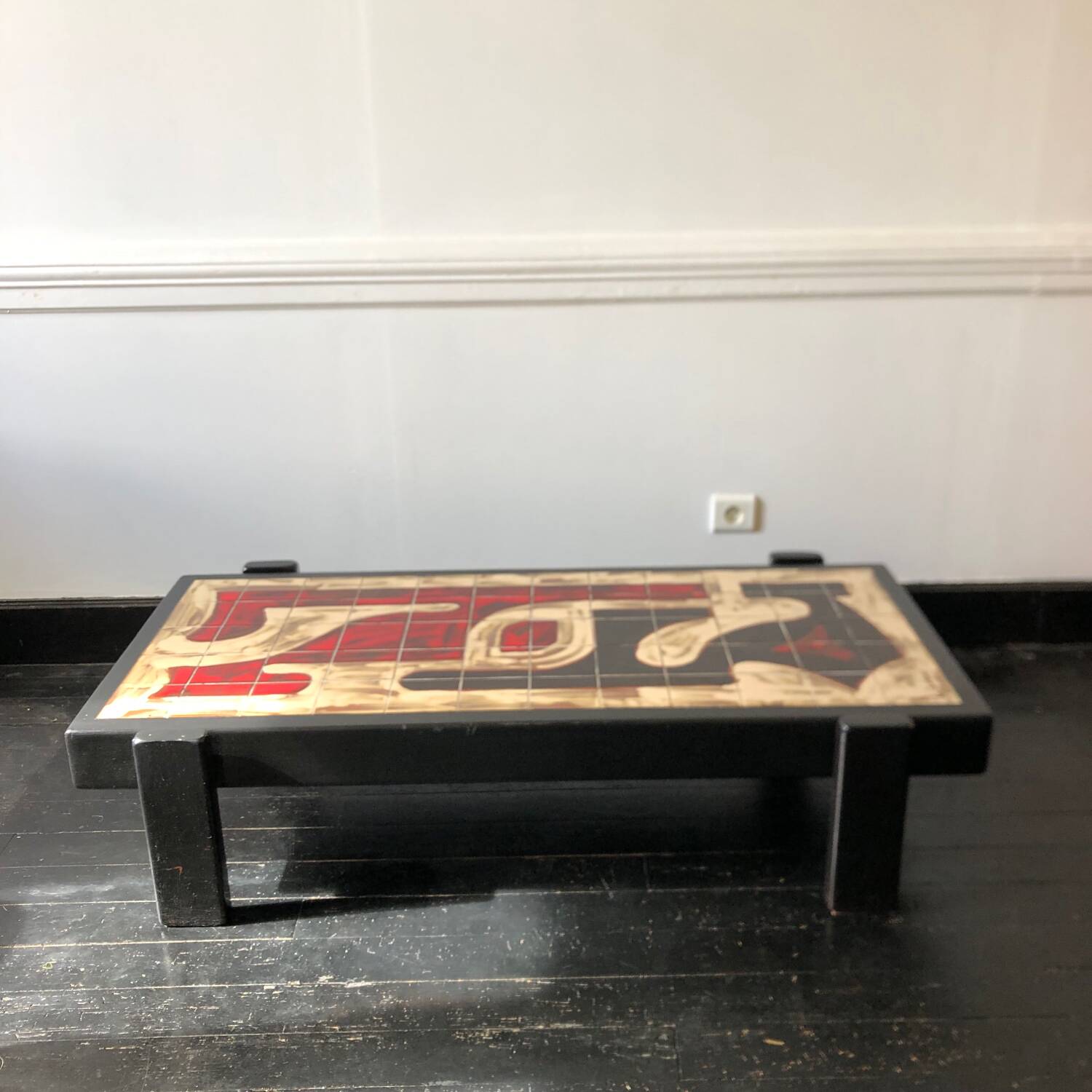 Brutalist ceramic coffee table by Dan
