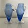 Pair of glacier blue glass vases