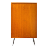 Mid Century Teak and Steel Wardrobe by Franz Meyer Möbel, 1960's, Germany