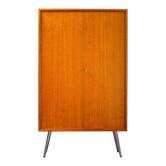 Mid Century Teak and Steel Wardrobe by Franz Meyer Möbel, 1960's, Germany