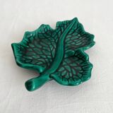 Vallauris green leaf slip bowl