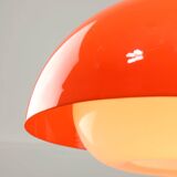 Space Age Italian Orange Acrylic Glass Pendant Lamp, 1970s