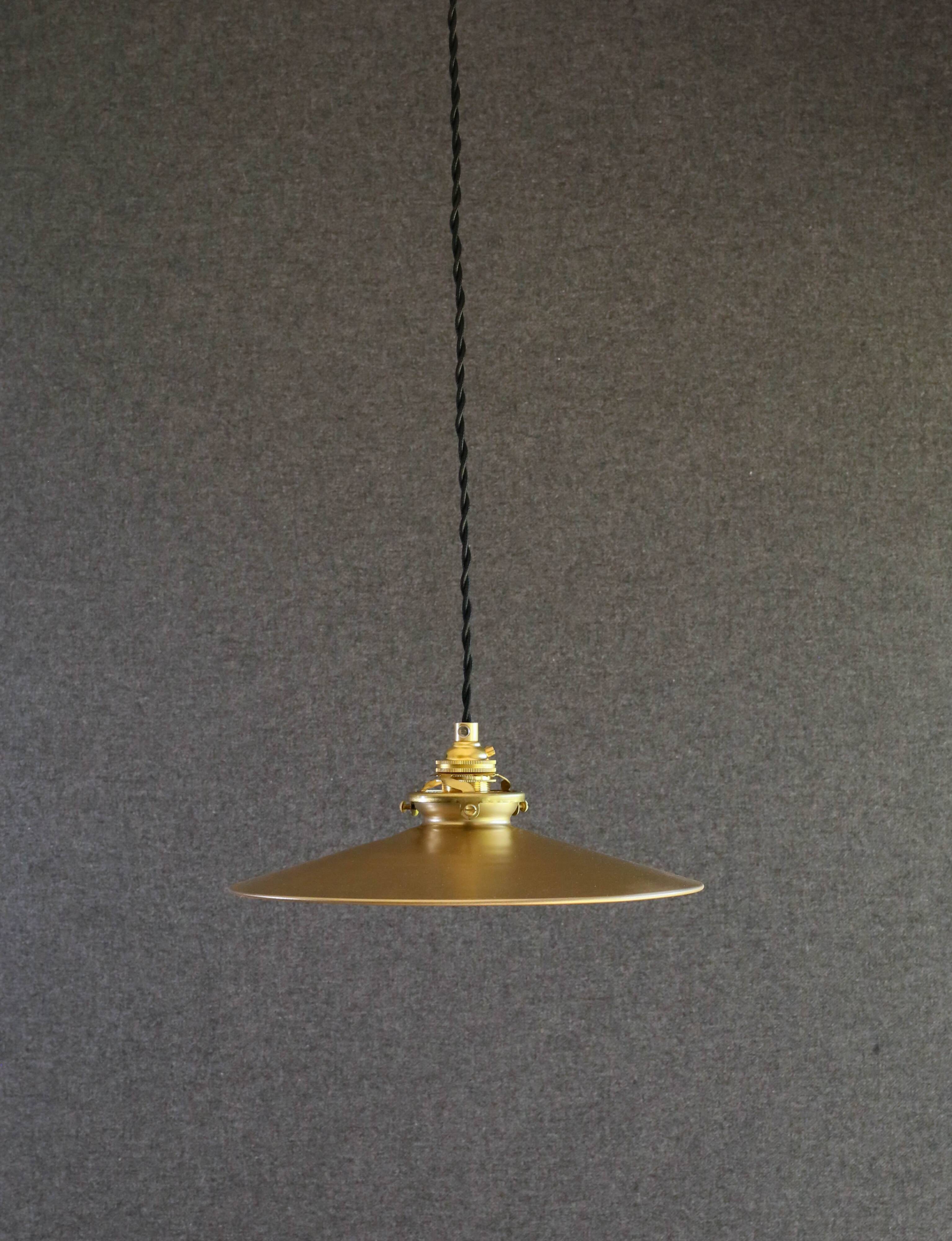 old opaline pendant light painted gold, delivered with new cable and socket