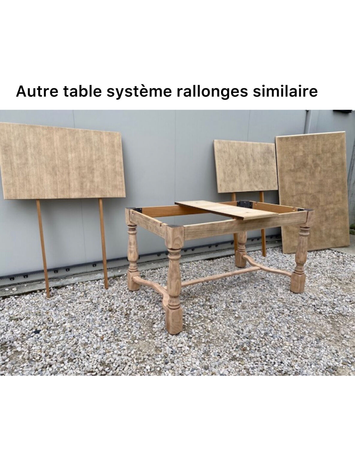 Stripped and extendable farm table