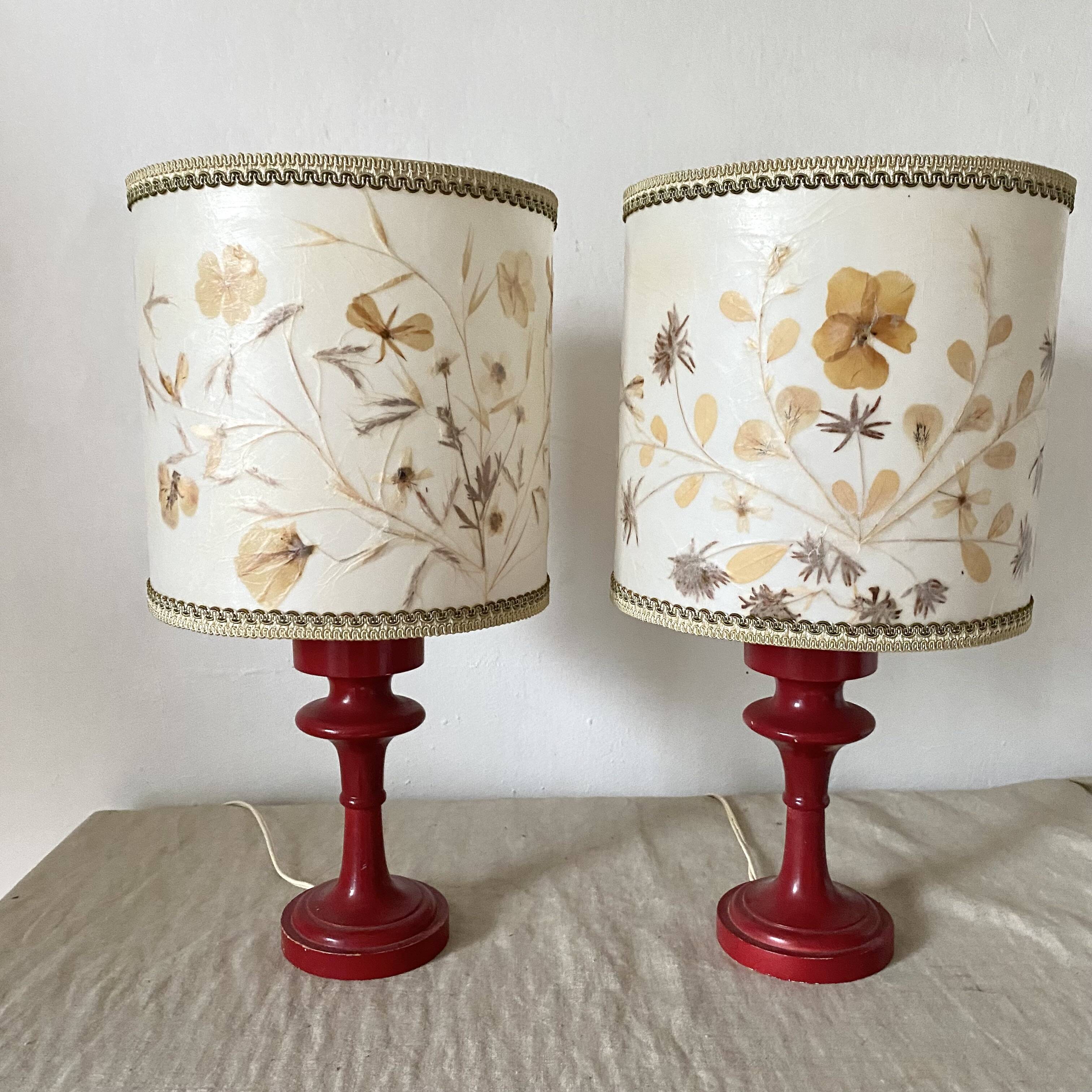 Pair of vintage bedside lamps