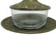 Rococo butter dish, glass, Germany, 19th century