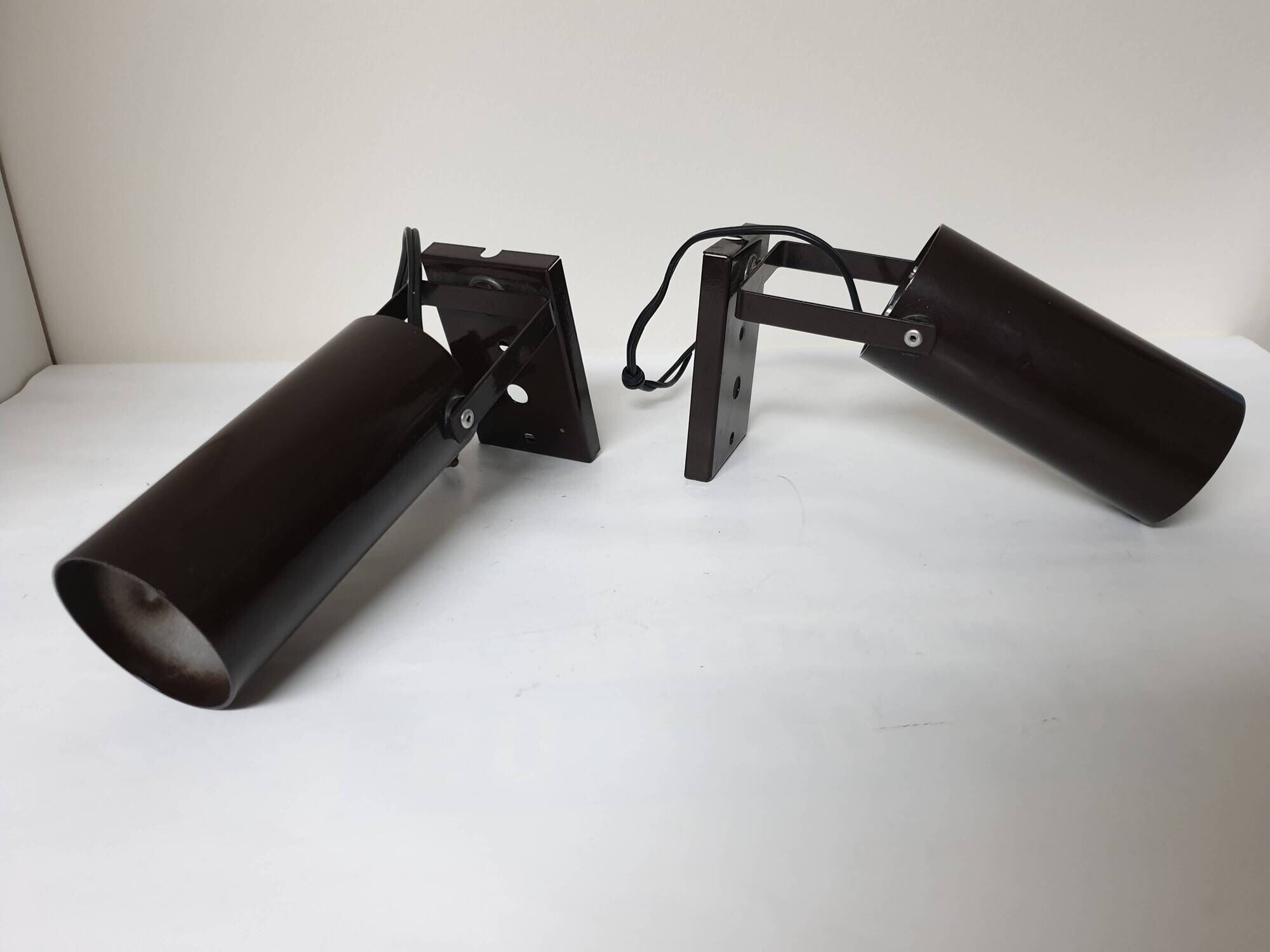 Set of two wall lights (Spots) Brown Brand Lita - Design 60's 70's