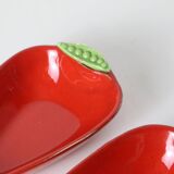 Pair of Saint Clément barbotine dishes