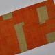 Couverture kilim vintage orange et verte, référence 3857