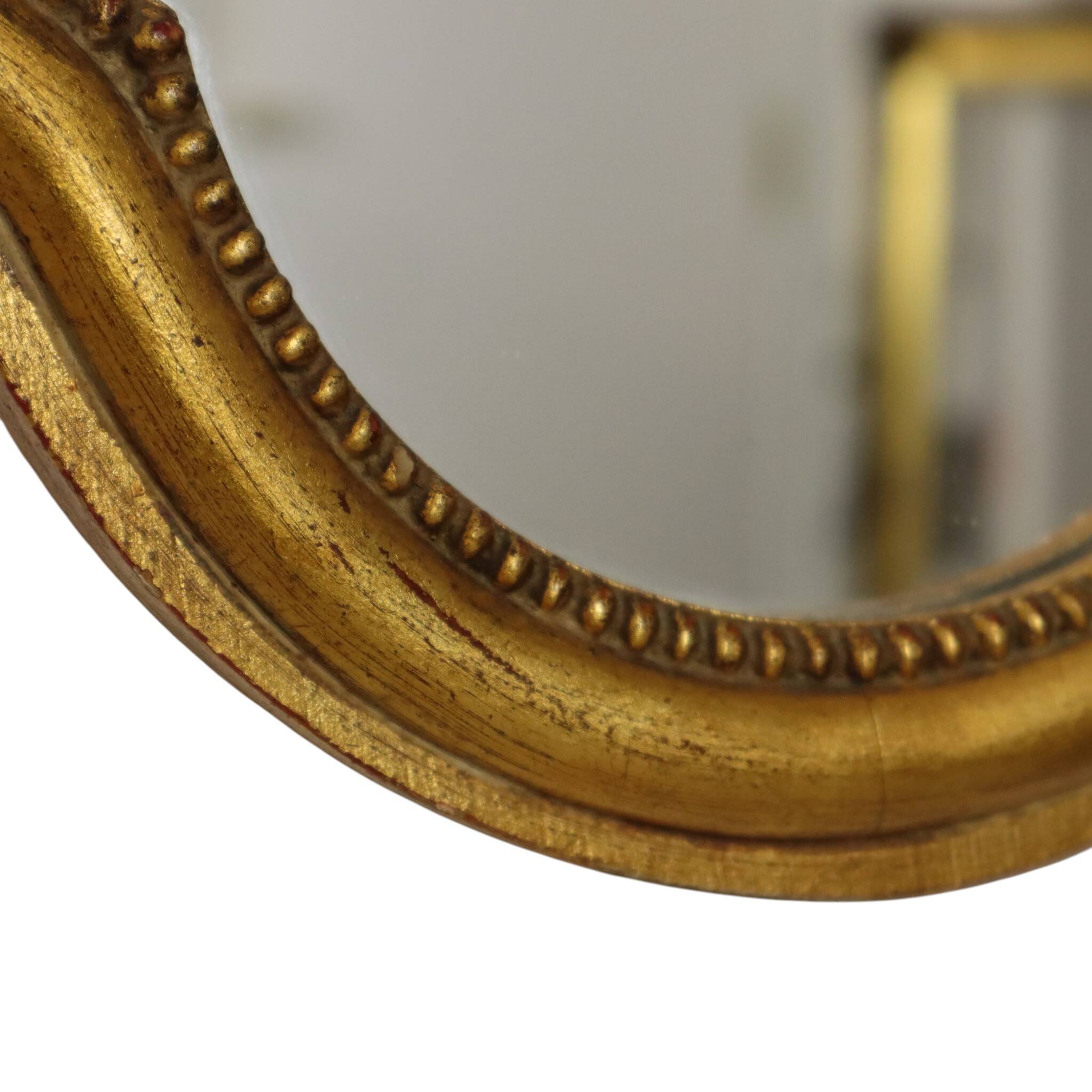 Miroir en bois de style baroque doré français classique 54 cm