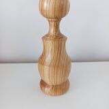 Set of 4 Scandinavian turned wooden candle holders