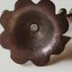 Menorah/Hebrew candlestick with 7 branches/Hanuka. Signed Holon Israel. 17 x 15.5 cm