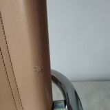 Paire de fauteuils cuir et chrome