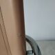 Pair of leather and chrome armchairs